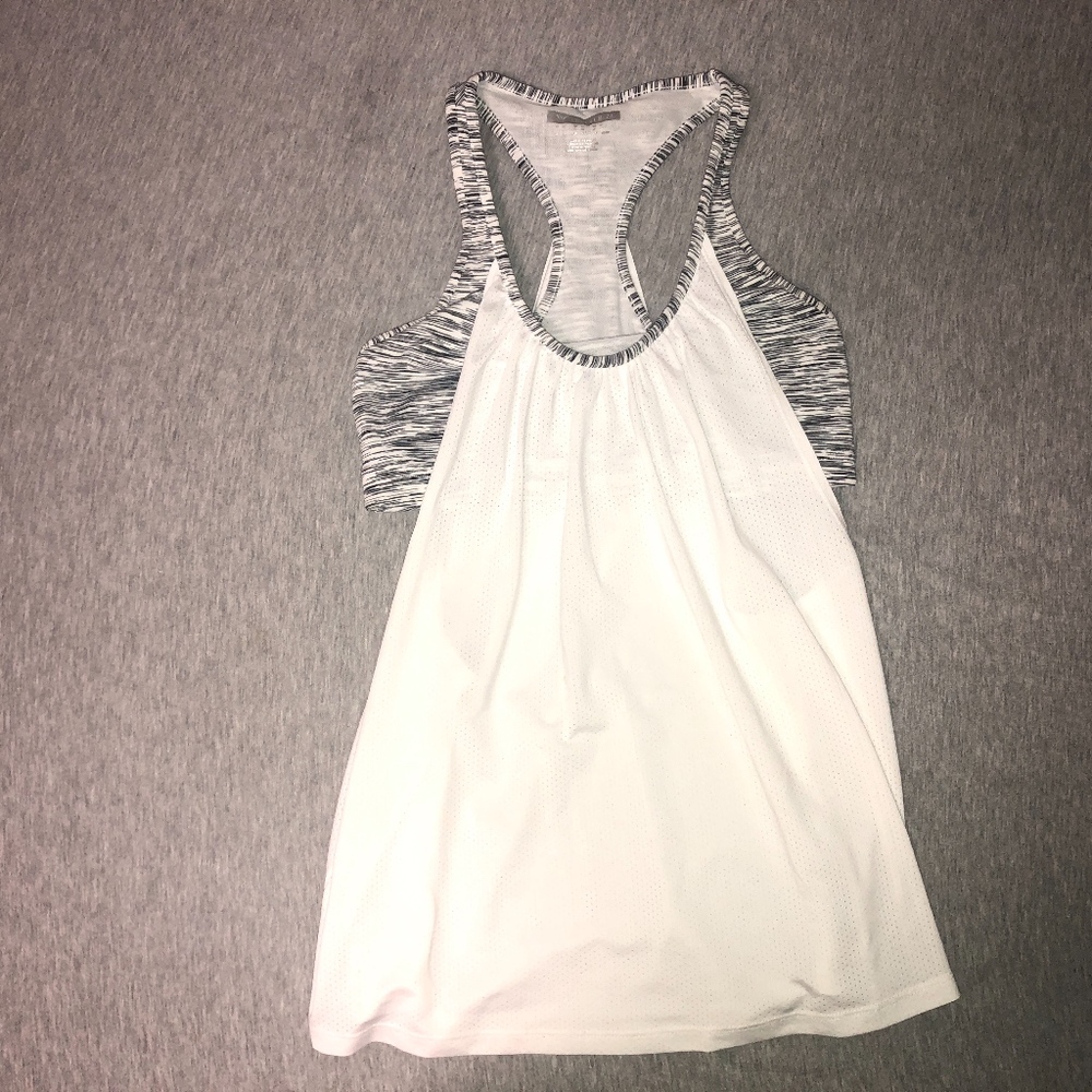 White and Grey Athletic Tank